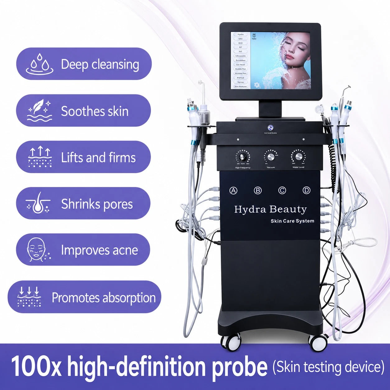 Hydra Facial Machine Skin Rejuvenation (15-in-1) with skin analyser