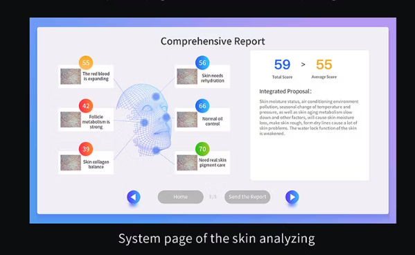 Portable AI 3D Skin Analyzer Facial Scanner Machine 13.3"