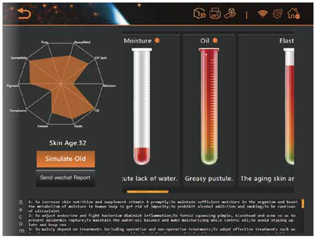 AI Intelligent 50x Skin Analyzer System