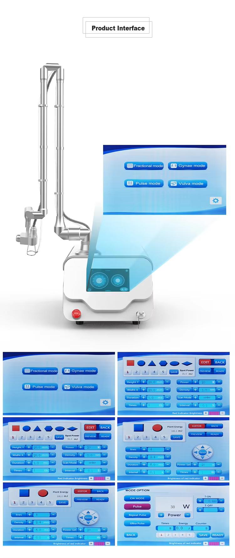 Portable CO2 Fractional Laser Machine Skin